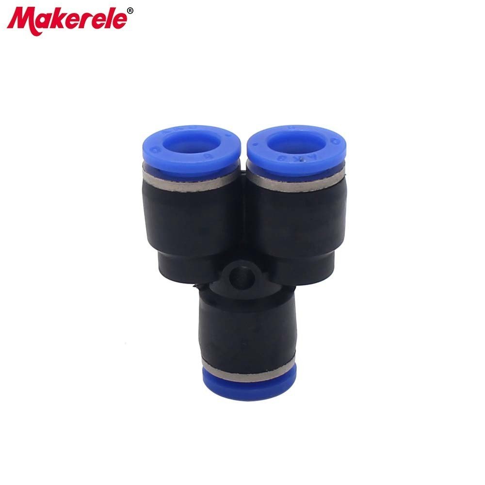 air tube connector 3 Way Y Type PY8 plastic pipe fittings with lowest