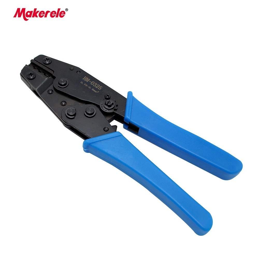Insulated terminal crimping tool HM-0325 ratchet wheel type 0.75-2.5mm2 electrical connector ...