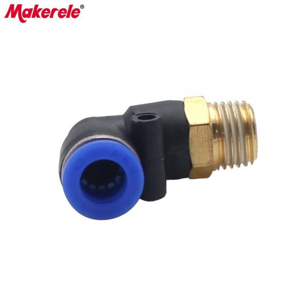 male air hose fittings PL6 series pneumatic Lshaped coupling External thread 1 pcs Package