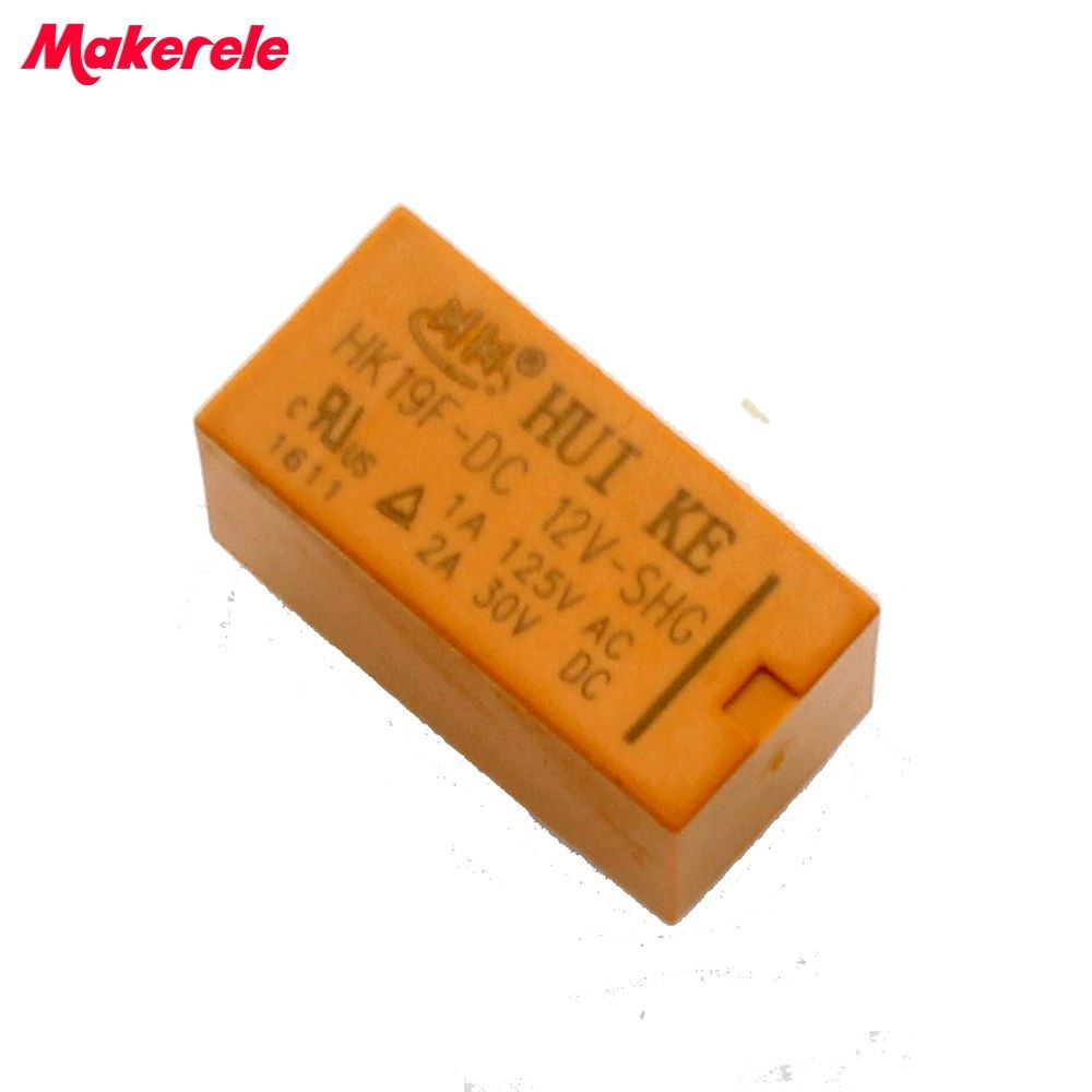 HUIKE Yellow HK19F-DC3V/5V/9V/12V/24V-SHG 8Pins 2A