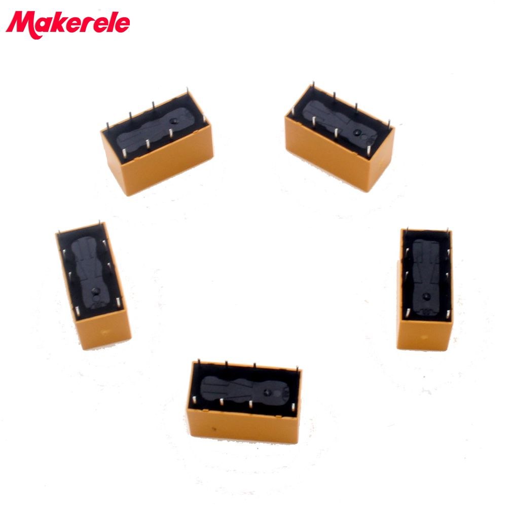 10Pcs/lot For DC 12V SHG Coil DPDT 8 Pin 2NO 2NC Mini Power
