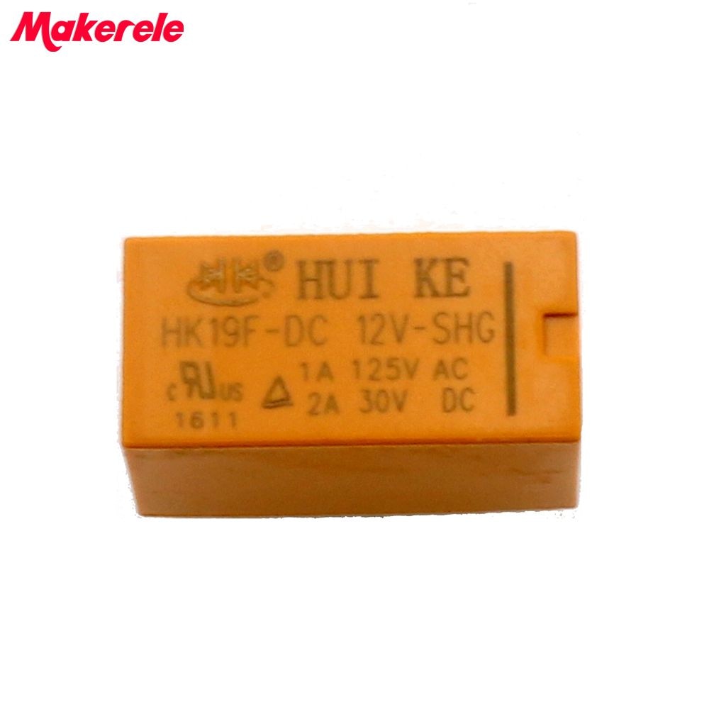 10Pcs/lot For DC 12V SHG Coil DPDT 8 Pin 2NO 2NC Mini Power