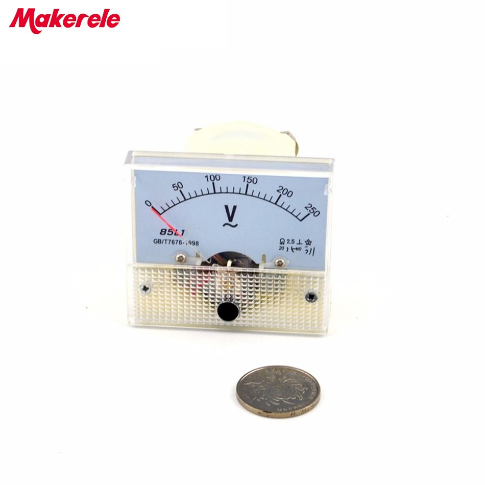 AC 0-250V Analog Voltmeter Analog Panel volt Meter voltage Tester charger  doctor Voltimetro Diagnostic-tool