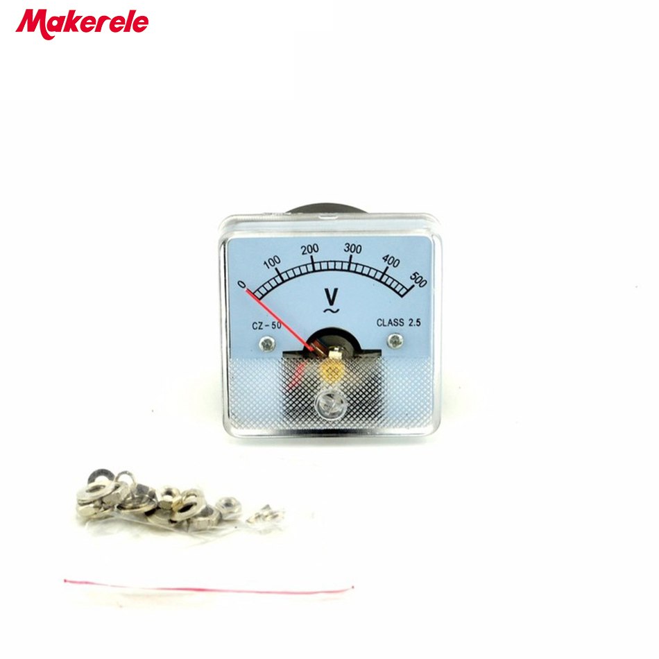 DC 0-500V Analog Voltmeter Analog Panel volt Meter voltage Tester charger  doctor Voltimetro Diagnostic-tool