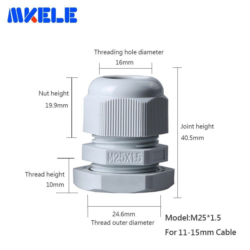 Details about   9Pcs M12 Cable Gland Waterproof Plastic Wire Glands Joints Black for 3-6.5mm Dia