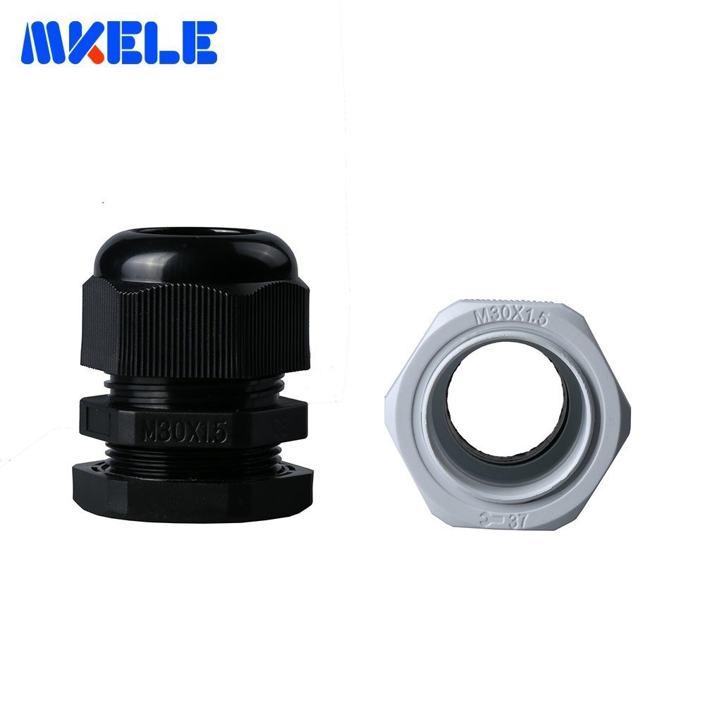 Cable gland IP68 nylon with locking nut black waterproof M16 M20 M25 M32
