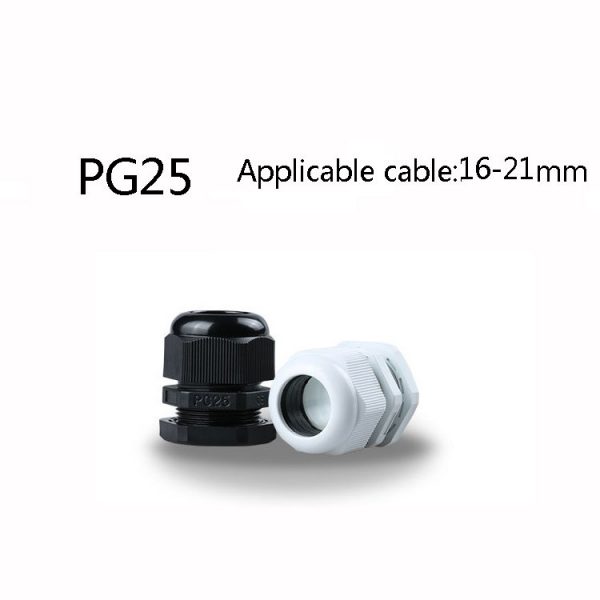Heyiarbeit 20-Pack M12 Plastic Cable Glands - Waterproof Nylon Connectors, 3-6.5mm Cable (White)