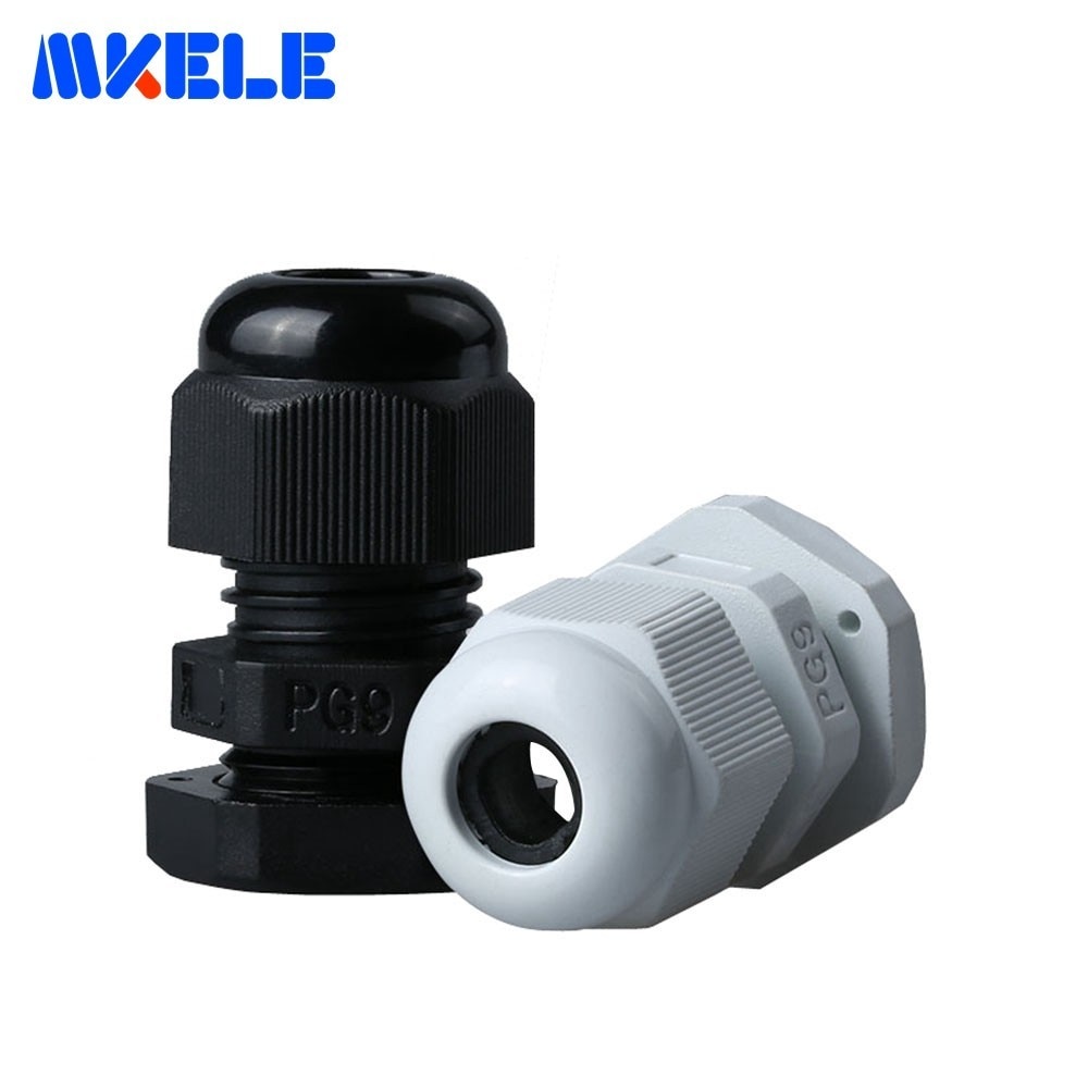 Junction Boxes 10 Pack Cable Gland Joints Wire Connectors Nylon IP68 Waterproof White PG9 for 4